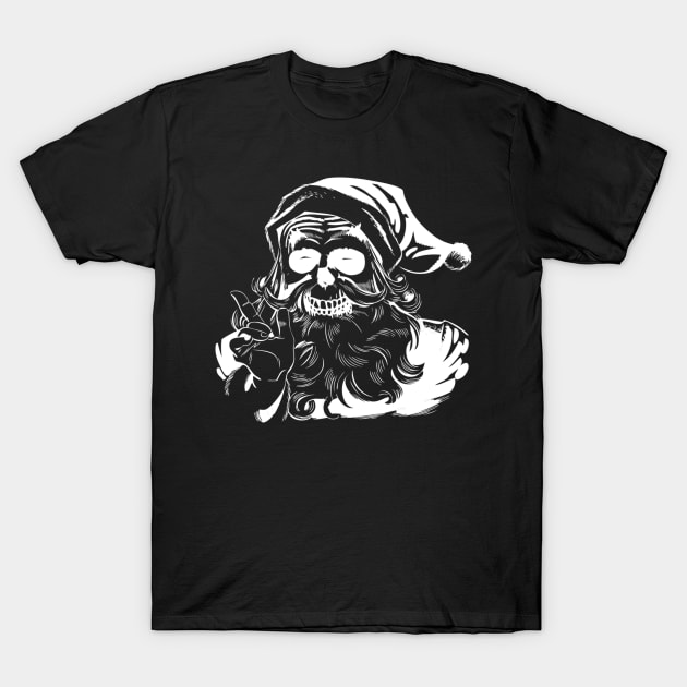 Skeleclaus (white) T-Shirt by zombill